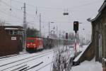 BR 185 mit Zugen 185 271-4 durchf�hrt am 30.1.2010 mit einem Kesselzug Berlin-Karow.