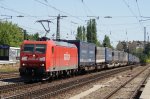 185 193-0 (Railion) fuhr am 29.07.09 mit einem Containerzug durch ...