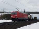 185 366-2 mit Gz, zwischen Gem�nden (Main) und Karlstadt (Main), ...