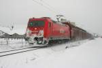 BR 185 mit Zugen 185 234 Renningen 12.02.2010