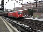 BR 185 mit Zugen 185 163 in Hamburg Harburg am 20.2.10
