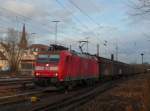 BR 185 mit Zugen 185 088-2 mit CS 49156 Bludenz/A - Bremerhaven-Kaiserhafen in Radolfzell. 23.02.10