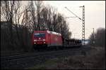 185 216 (9180 6185 216-9 D-DB) bespannt den Leerzug Audi-Express  ...