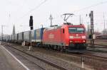 185 176-5 fährt mit einem KLV-Zug (LKW Walter) duch Magdeburg-Rothensee ... 185 176-5 fährt mit einem KLV-Zug (LKW Walter) duch Magdeburg-Rothensee ...