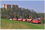 BR 185 mit Zugen 185 046 mit dem 47101 bei Hofstatt Richtung Osten; 17.4.2010.