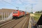 BR 185 mit Zugen 185 055-1 am 17.07.09 in Neuss-Allerheiligen.