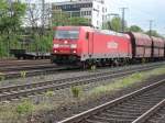 BR 185 mit Zugen Br 185 f�hrt mit einem Kohlezug durch den Bahnhof K�ln West am 1.5.10