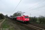 Der letzte Zug des Tages durfte 185 302-7 mit ihrem ...