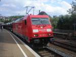 185 280 mit einem G�terzug durch Stuttgart Feuerbach am 26.05.2010 ...