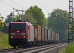 BR 185 mit Zugen 185 279-7 mit einem G�terzug aus Aachen Richtung M�nchengladbach als Umleiter am Km 26.0, 22.5.10