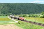 185 013 am 03.06.10 bei Wernfeld/Main  ...