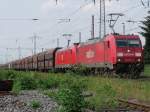 Zwe 185er mit Kohlezug in Ratingen-Lintorf ... Zwe 185er mit Kohlezug in Ratingen-Lintorf ...