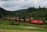 185 282-1 mit dem CS 61819 (Friesenheim-Villingen) am km 70,0 ...