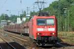 BR 185 mit Zugen 185 043-7 in Recklinghausen 14.7.2010
