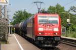 BR 185 mit Zugen 185 222-7 mit einen Kesselwagenzug in Georgensm�nd (Rene)