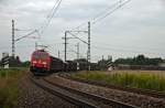BR 185 mit Zugen 185 359 am 27.07.2010 kurz nach Plattling.