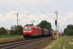 BR 185 mit Zugen 185 059 mit Gz in Richtung Mannheim.Am 29.07.10 in Lampertheim.