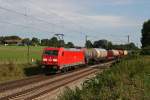 185 376 mit einem sch�nen gemischten G�terzug am 10.08.2010 bei ...