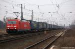185 236-7 mit dem LKW-Walter Zug in Priort in Richtung ...