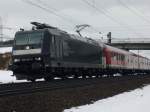 MRCE 185 557-6 mit RE, zwischen Gem�nden (Main) und Karlstadt ...