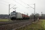 br-185-mrce 185 564 mit einem Kesselwagenzug bei Hohnhorst am 19.3.10.