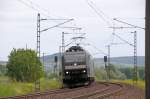 185 555 am 03.06.10 mti einer RE nach Frankfurt bei ...