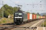 185 563-4 mit Containerzug ...  Jens Baumhauer 19.11.2011