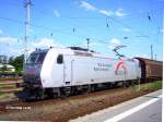 185 537-8 TX Logistik im Bahnhof Oranienburg 07.06.2008.  ...