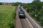 185 571-7 am 20.06.2007 bei Postbauer-Heng an der Strecke N�rnberg-Regensburg. ...