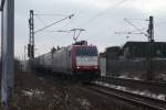 Am 13.02.2010 durchf�hrt die 185 592-3 von Crossrail mit ihrem ...