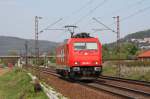 br-185-private 185 585 als Leerfahrt in richtung Heidelberg.Am 25.04.10 in L�tzelsachsen.