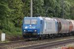 Lintorf am 8.5.10: BR.185 529-5 Michaela der LTE zieht einen ...
