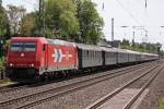 br-185-private HGK 185 603 am 17.7.10 mit einem Sonderzug in D�sseldorf-Angermund