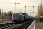 MGW 185 642-6 i.E. f�r LTE in Bonn-Oberkassel am 3.2.2012 ...