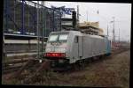 BR 186 186 104 steht am 07.02.10 in Mannheim Hbf.