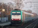186 241-6 mit dem Berlin-Warszawa-Express am 9.3.2010 in Berlin-Karlshorst. Leider ...