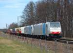 186 101 + 186 xxx (Railpool) mit KLV am 25.03.2010 ...