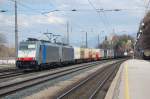 BR 186 186 105 + 186 xxx mit einem KLV am 26.03.2010 in Brixlegg