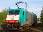 Cobra 186 205 rangiert am 05.05.2010 auf das Abstellgleis in ...