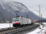 186 282 und 186 xxx am 14.1.2012 bei Oberaudorf  ...