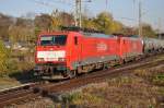 189 085 + 189 089 in Wesel am 08.11.2009  ...