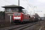 Die 189 054-0 in Ratingen Tiefenbroich am 19,02,10  ...