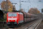 BR 189 189 015-1 bei der durchfahrt durch Recklinghausen S�d am 18.11.09