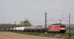 BR 189 189 067-2 mit einem gemischten G�terzug Richtung Viersen am Km 14.1 bei Breyell, 24.4.10