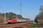 189 006-0 mit einem Containerzug gen Genshagener Heide unterwegs (Diedersdorf ...