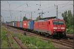 DB 189 011-0 mit langem Containerzug (NVR-Nummer: 91 80 6189 ...