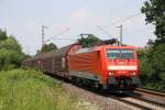 189 019 mit einem Autozug in Limmer am 29.06.2010  ...
