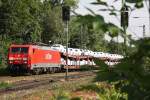 BR 189 Railion 189 002 am 16.6.10 mit dem Audizug im Dschungel von Ratingen-Lintorf
