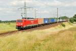 BR 189 Br 189 010-2 mit ein Containerzug aus richtung Tschechien durch Nudow 24/06/2010.
