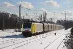 189 927 mit einem Ganzzug am 31.01.2010 am Heimeranplatz.  ...
